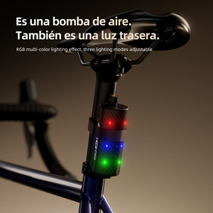 CYCLAMI Pompe à air <span class=keywords><strong>électrique</strong></span> mini 130 PSI, gonfleur portable sans fil <span class=keywords><strong>pour</strong></span> vélo, valve Presta Schrader, <span class=keywords><strong>accessoires</strong></span> <span class=keywords><strong>pour</strong></span> vélo de route, <span class=keywords><strong>VTT</strong></span>, extérieur - Product Image 6