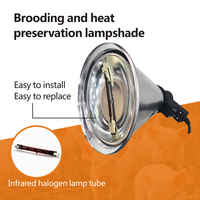 Lampe chauffante infrarouge économique pour élevage de volailles et porcelets, abat-jour isolant pour poulets et porcelets