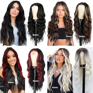 Peluca <span class=keywords><strong>de</strong></span> Cabello Largo Ondulado con Degradado <span class=keywords><strong>de</strong></span> Color, Estilos Brasileños y Vietnamitas, Buena Calidad para Mujeres Negras, Venta al Por Mayor <span class=keywords><strong>de</strong></span> Fábrica - Product Image 2