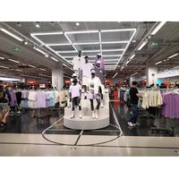 Service tout-en-un pour magasin de chaussures sur mesure, éclairage LED, étagères flottantes pour chaussures, présentoir écologique pour chaussures de sport et baskets