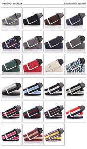 Özel Logo kemer üreticisi ithal kauçuk kadınlar rahat dokuma streç elastik örgülü kemer erkekler Golf kemerleri - Product Image 2