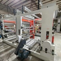 Machine d'impression rotogravure automatique Kunteng à deux couleurs à grande vitesse, type 1300, pour l'impression de sacs en plastique PE et de films papier