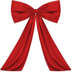Lazo Grande Rojo de Satén para Decoración de Interiores, Fiestas, Bodas, Despedidas de Soltera, Día de San Valentín, Decoración para Colgar en la Pared (24x36 Pulgadas) - Product Image 1
