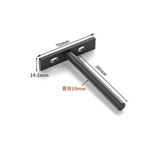 Supports d'étagère flottants <span class=keywords><strong>Support</strong></span> de panneau suspendu au mur pôle métal nickelage connecteur de planche de <span class=keywords><strong>bois</strong></span> <span class=keywords><strong>support</strong></span> de fixation en forme de T - Product Image 2