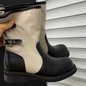 Botas vaqueras occidentales empalmadas para mujer 2026 con hebilla de cinturón, botas altas y delgadas estilo caballero para chicas Y2K - Product Image 2