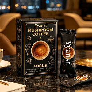 Café de hongos orgánico premium Focus 10g*10 sobres, café de hongos Black Gold, caja con estampado de dibujo, compatible con OEM, venta al por mayor, marca privada - Product Image 5