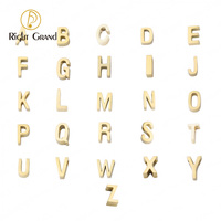 Abh droit Grand — pendentifs d'alphabet, bijoux en acier inoxydable, miroirs, personnalisés en plaqué or 18K, perles en lettres