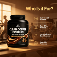 Protéine de Café Nettoyante, Isolat de Protéine de Lactosérum, Protéine de Pois, Café Instantané, Boisson Riche en Protéines, Récupération Musculaire Post-Entraînement, Booster d'Énergie, OEM