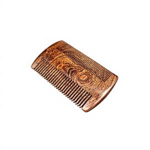 Impressionante dual sided <span class=keywords><strong>oro</strong></span> nero di legno di sandalo barba grooming <span class=keywords><strong>pettine</strong></span> con sacchetto DELL'UNITÀ di elaborazione - Product Image 4