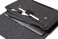 Housse d'ordinateur portable en feutre légère avec logo personnalisé, sac de transport, étui de protection pour tablette, pochette pour documents A4 avec bouton pression