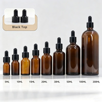 Flacon compte-gouttes en verre personnalisé sérigraphié 5ml-200ml pour cosmétiques, savon liquide, huiles essentielles, emballage de parfum