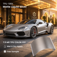 Film de protection de peinture automobile Moben Dry&Wet Install UV & IR Block Auto-réparant TPU PPF, film changeant de couleur, gris mat, PPF coloré
