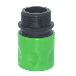 Distribuidor de agua de plástico para jardín, de doble canal, 4 puntos, válvula de doble vía, rosca externa, acoplamiento rápido para conector de manguera - Product Image 3