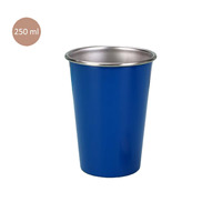Tasse à café de voyage en acier inoxydable 304 à paroi simple, noire, 250/260 ml, pour jus, bière, thé, camping en plein air, restaurant, bar