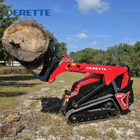 Chargeuse sur chenilles Derette V1000 Mini avec moteur Kubota D902 de 25 CV certifié CE EPA et accessoires de chargeur frontal