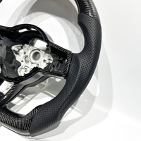 Volant de voiture en cuir noir et fibre de carbone au design élégant, compatible avec VW Golf MK7 MK7.5 GTI/R GTI 2015-2017 – Améliorez votre véhicule avec notre nouvelle version.