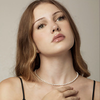 Collier en argent 925 avec perle d'eau douce baroque blanche, design de niche pour le commerce transfrontalier, fabrication d'usine
