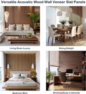 Rifornimento della fabbrica di <span class=keywords><strong>legno</strong></span> striscia di pannelli di parete in <span class=keywords><strong>legno</strong></span> ingegnerizzato e <span class=keywords><strong>legno</strong></span> naturale impiallacciato MDF lamelle pannelli acustici con riciclato PET Felt - Product Image 6