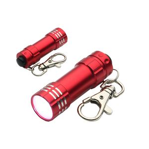 Custom Logo <b>Printed</b> Aluminum Alloy 3 Led Colors Keychain Micro Work Flashlight <b>Mini</b> Professional Torch - Product Image 3