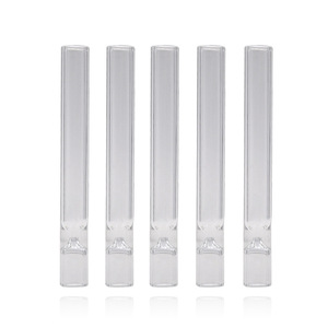 Glass Pipe Straight Type 100mm Transparent Portable Smoking Accessory - Product Image 5