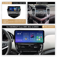 Cadre d'autoradio 12,3 pouces pour tableau de bord, pièces internes pour CHEVROLET Cruze 2009-2011 avec câble, panneau de cadre Android