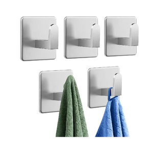 Crochets adhésifs 15 lb <span class=keywords><strong>max</strong></span>, sans perçage, sans dommage, en acier inoxydable SUS304, étanches, résistants à l'huile et à la rouille, pour salle de bain - Product Image 1