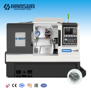 Torno CNC HS HTX 800-8PY con control Fanuc, torreta motorizada en eje Y, bancada inclinada y contrapunto - Product Image 1