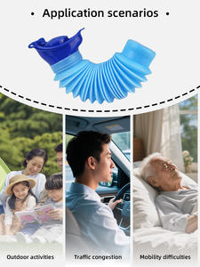 Urinario de emergencia, inodoro de bolsillo para hombres y mujeres, botellas de orina con tapa sellada, urinarios portátiles plegables para viajes de Camping - Product Image 5