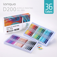 Marqueurs acryliques rétractables à pointe souple, confortables pour l'écriture, ergonomiques, pour longues séances de journalisation, 36 couleurs, 0,7 mm