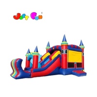 Château plein d'entrain gonflable de videur de Playhouse gonflable d'enfants avec la glissière humide ou sèche à vendre
