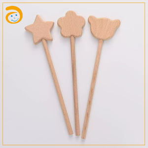 Baguette magique de princesse en bois, lune, étoile, cœur, bois de hêtre, <span class=keywords><strong>cadeau</strong></span> d'anniversaire unisexe pour 0-24 mois - Product Image 2