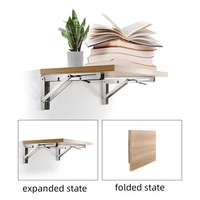 Support mural métallique robuste à angle réglable, étagère triangulaire, support de table pliable
