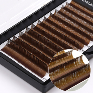 Hot Selling Brown Synthetic Lash Easy Fanning Braun Farbe. 03 Easy Fan Yelash Extensions