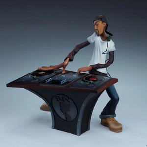 Statua dell'Artista Hip Hop, DJ, Break Dance, Scultura in Resina da Scrivania, Decorazione per la Casa, Classica Statua del Rapper - Product Image 1