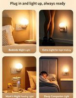 Nouvelle lampe de chevet à lumière douce pour chambre à coucher, protection oculaire, avec bouton, à brancher, pour l'heure du coucher, lampe à économie d'énergie