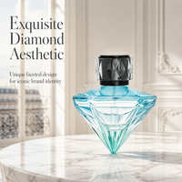 Flacon de parfum en verre prismatique mat personnalisable à marque privée avec sérigraphie et marquage à chaud, rechargeable pour la vente en gros