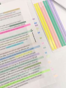 Transparent 160-Page Self-Adhesive PET Notepad Bookmarks Paper Reading Annotation Books with Index Tabs - Product Image 2