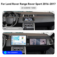 Pantalla Foforfor de 13.1"+12.3" para Land Rover Range Rover Sport 2016-2017, Carplay Android 15, Radio de Auto, Estéreo, GPS, DSP, 4G, OEM