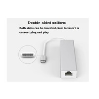 Adaptor Ethernet USB C Gigabit Terbaik dengan Hub, Konverter Kartu LAN untuk Antarmuka LAN & WIFI Laptop untuk Aplikasi Server