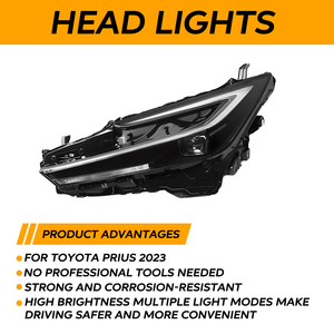 Faro delantero de parachoques para Toyota <span class=keywords><strong>Prius</strong></span> <span class=keywords><strong>2023</strong></span> 2024, piezas de automóvil, LED, luz delantera, - Product Image 1