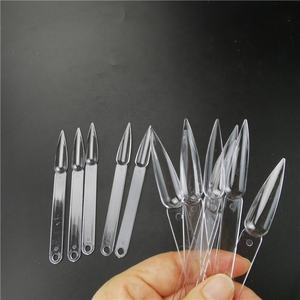 Kit d'embouts d'ongles en forme d'éventail 50 points de haute qualité Gel blanc et noir Transparent naturel pour l'affichage d'un <span class=keywords><strong>nuancier</strong></span> clair - Product Image 2