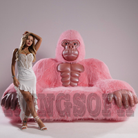 2025 nouvel an et noël à la mode jouer Anime King Kong canapé-lit gonflable gorille singe chaise ensemble pour la célébration de l'événement