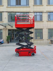 Chiều cao 4-16m thủy lực tự động chạy bằng pin kéo thang máy nâng điện giàn giáo - Product Image 5