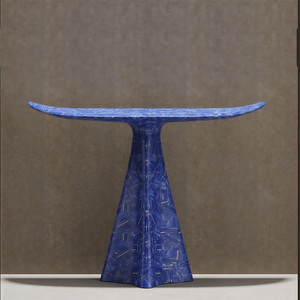 Meubles en pierres précieuses naturelles au design unique, table <span class=keywords><strong>console</strong></span> en lapis lazuli bleu pour la décoration de villa et d'hôtel - Product Image 2