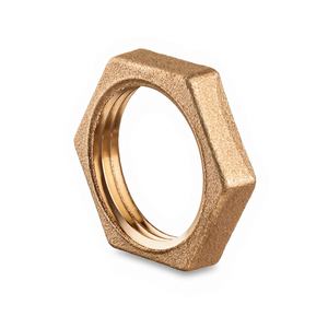 Tuerca de Bloqueo Hexagonal Autoblocante de Latón Niquelado Industrial Personalizada de Alta Calidad, Rosca Hembra de 1/4'', Accesorio de Plomería - Product Image 1