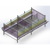Cages à poulets pour pondeuses, cages automatiques de type H pour volailles pondeuses