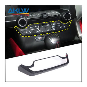 Pièces de voiture en fibre de carbone véritable, panneau décoratif du bouton de mode <span class=keywords><strong>volume</strong></span> de la console centrale, garniture OEM d'usine pour Chevrolet Corvette C7 Z06 - Product Image 1