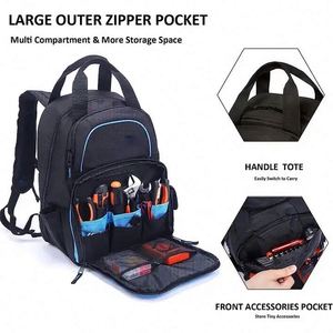 BSCI Factory Heavy duty <b>tool</b> <b>bag</b> <b>backpack</b> electrician electrical portable multi-function <b>backpack</b> <b>tool</b> <b>bag</b> <b>Tool</b> <b>Backpack</b> - Product Image 3