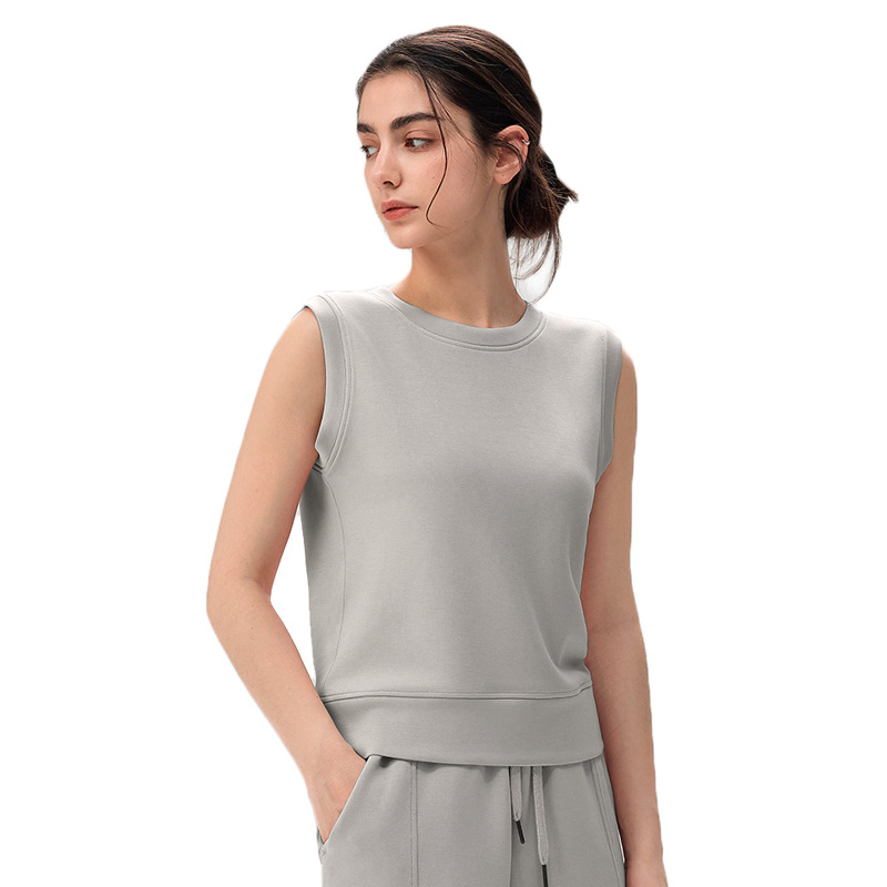 Spring Summer Naked Yoga Women's Fashionable All-match Quick-drying Breathable for Loose Fit Tank Top Fitness Running Sports