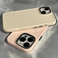 Coque de téléphone avec bordure d'objectif plaqué logo personnalisé OEM pour iPhone 12 13 14 15 Plus Pro Max couverture de téléphone portable couleur bonbon en TPU souple